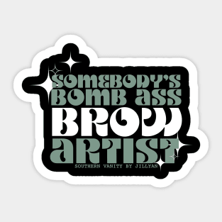 Bombass Brow Artist Sticker